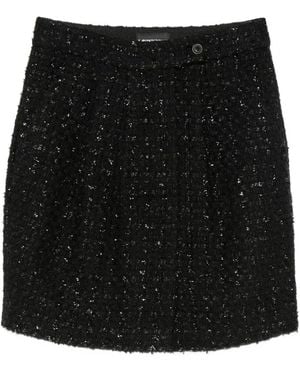 Emporio Armani Tweed Sequin Mini Skirt - Black