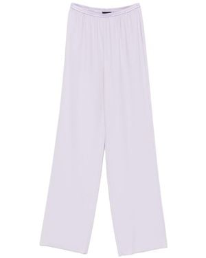 Emporio Armani Wide Leg Trousers - White
