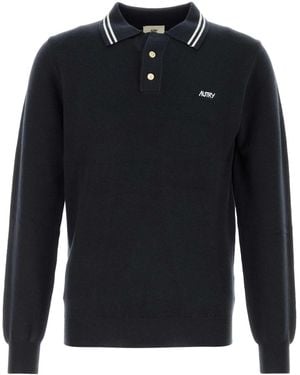Autry Knit Polo Shirt - Blue