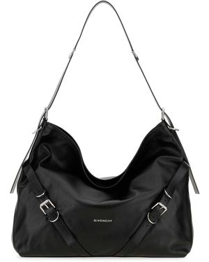 Givenchy Black Leder Large Voyou Umhängetasche - Schwarz