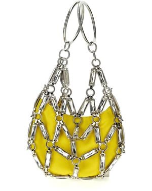 DSquared² Cage Embellished Chain-Link Detailed Tote Bag - Metallic
