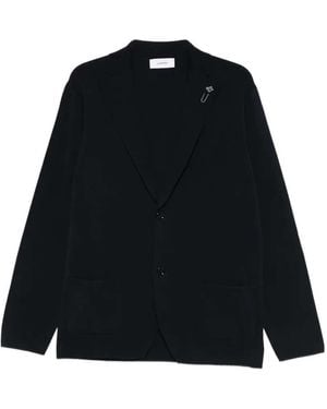 Lardini Cardigan mit Taschen - Schwarz