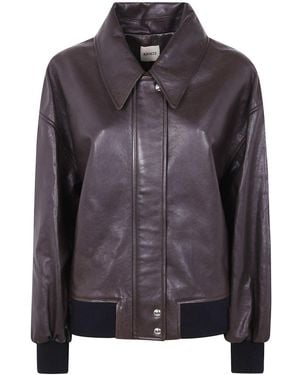KHAITE Shelman Leather Jacket - Black