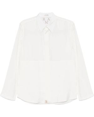 RANRA Maker Gauze Modal Poly Classic Shirt - White