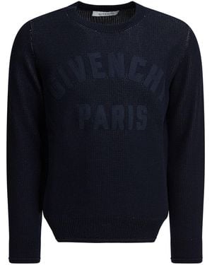 Givenchy Jumper With Embroidered Logo - Blue