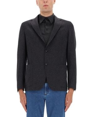 ZEGNA Wool Cashmere Blazer - Blue