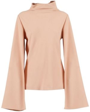 Alberta Ferretti Long-Sleeved Button-Down Shirt With Classic Collar - Pink