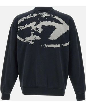 DIESEL Gaze Baumwoll-Jersey Sweatshirt - Blau
