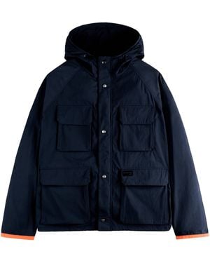 Fay Midnight Blue Hooded Jacket - Blauw