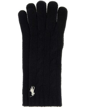 Polo Ralph Lauren Wool & Cashmere Gloves - Black