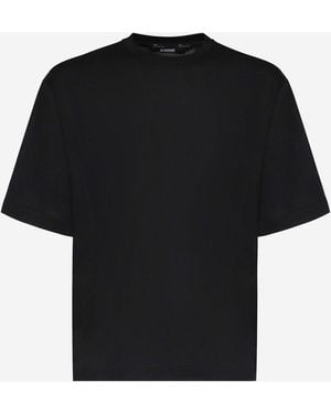 Jacquemus T-Shirt aus Papierjersey mit Logo - Schwarz