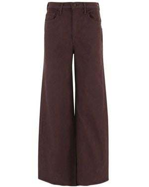 Mother The Undercover Sneak Denim Jeans - Brown