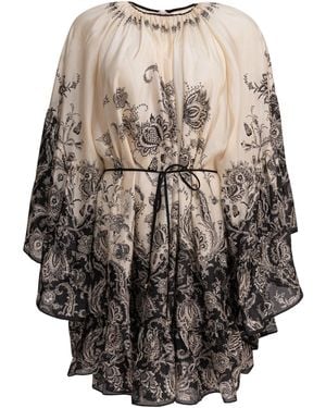 Zimmermann Rhiannon Lantern Mini Dress - Naturel
