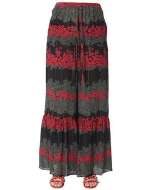 RED Valentino Dreaming Peony Print Pants - Red