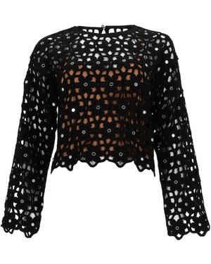 Michael Kors Crochet Top - Black
