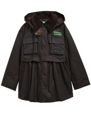 BARBOUR X GANNI "Barbour X Gannni" Coat - Black