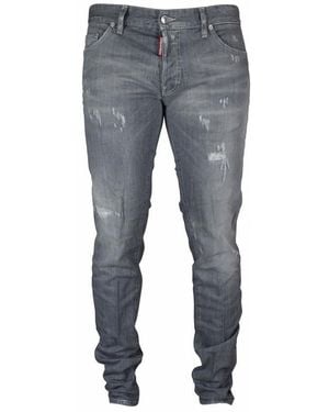 DSquared² Light Slim-Fit Jeans With Distressed Details - Blue