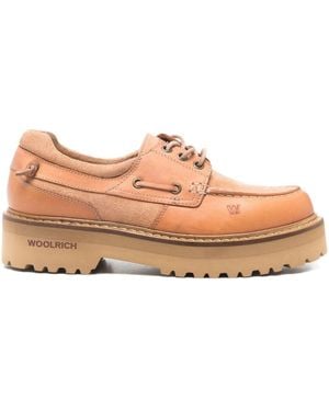 Woolrich Rock Leather Boat Shoes - Brown