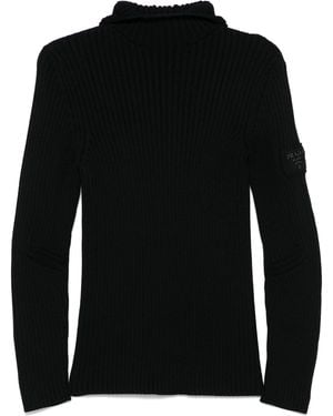 Prada Kapuzenpullover aus geripptem Strick von - Schwarz