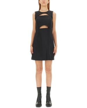 MICHAEL Michael Kors Cut-Out Waist Mini Dress With Flared Skirt - Black