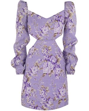 MC2 Saint Barth Jara Mini Kleid mit Blumen - Lila