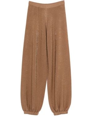 Fabiana Filippi Wool And Cotton Trousers - Brown