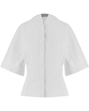 Jacquemus Kurzärmeliges The Moisson Hemd - Weiß