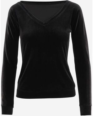 Stephan Janson Stretch Velvet Jersey Top - Schwarz