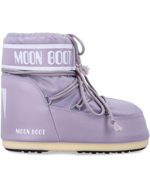 Moon Boot Icon Low Lilac Nylon Boots - Purple