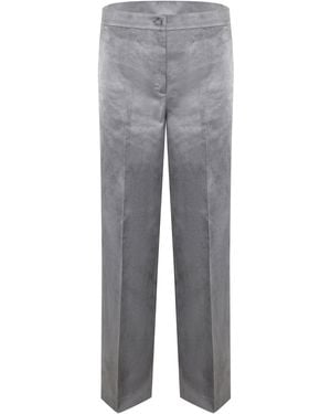 Pinko "Parlami" Trousers Made Of Linen Blend - Grey