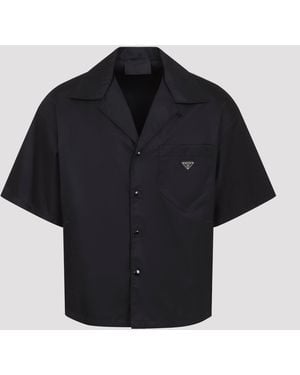 Prada Re Nylon Overhemd - Zwart