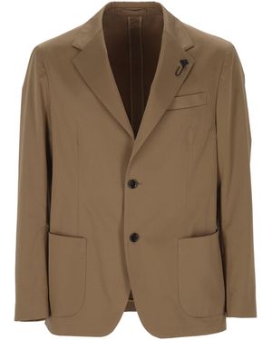 Lardini Braune Einreihige Jacke