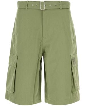 Maison Kitsuné Cotton Bermuda Shorts - Green