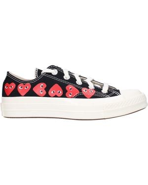 Comme des Garçons Sneakers Converse Donna Tessuto Nero/Rosso - Multicolor
