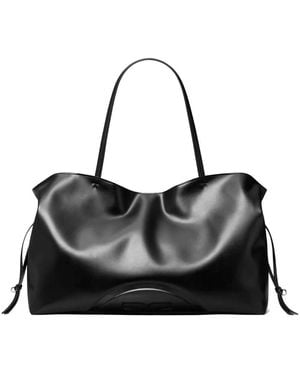 Tory Burch Ella Natuura Shopper Met Reliëf - Zwart
