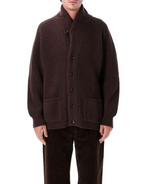 Filson Shawl Collar Button-Front Cardigan Jumper - Brown