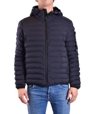 Peuterey Hooded Long Sleeve Zip-Up Jacket With Front Pockets - Blue