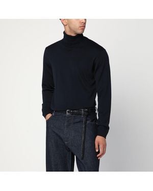 Roberto Collina Wool Turtleneck Jumper - Blue