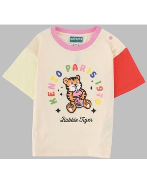 KENZO T Shirt "Bubble Tiger" - Pink