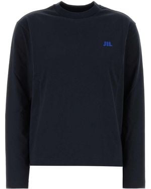Jil Sander T-Shirt Cn Ls Emb - Blue