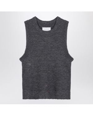 Maison Margiela Knitted Sleeveless Top - Grey