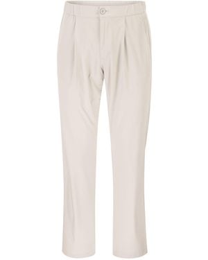 Herno Stretch Techno-Nylon Jogger Trousers With Pleats - White