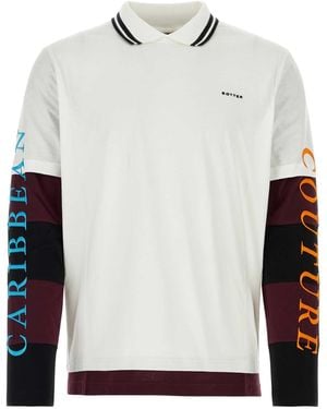 BOTTER Mehrfarbiger Baumwoll -Polo -Hemd - Weiß
