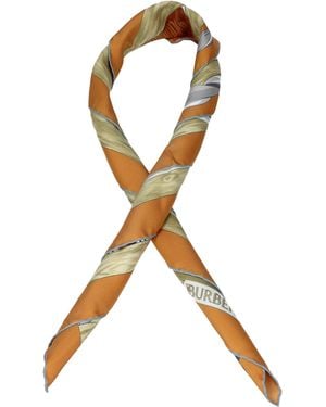 Burberry Foulard Silk And - Metallic
