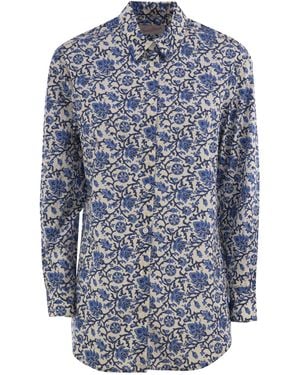 Mc2 Saint Barth Brigitte -Hemd mit Blumenmuster - Blau