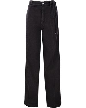 Sportmax Vaqueros con cinturón Capsula - Negro