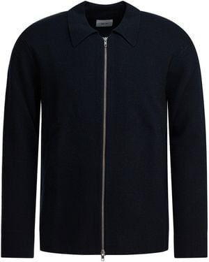 NN07 "Harald" Wool Zipper Jumper - Blue