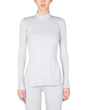 Helmut Lang One-Shoulder Jersey T-Shirt With Cut-Out Detail - White
