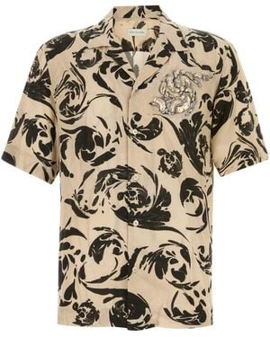 Dries Van Noten Printed Viscose Carltone Shirt - White