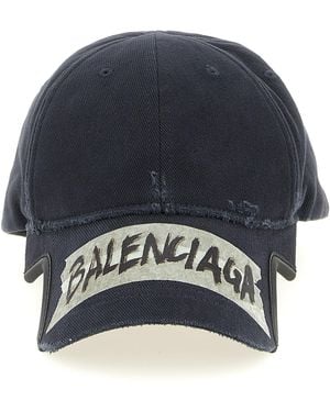 Balenciaga Berretto "Masking Tape" - Blu
